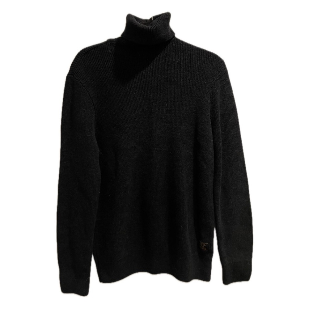 Men's Black Knit Turtleneck Sweater by H&M
